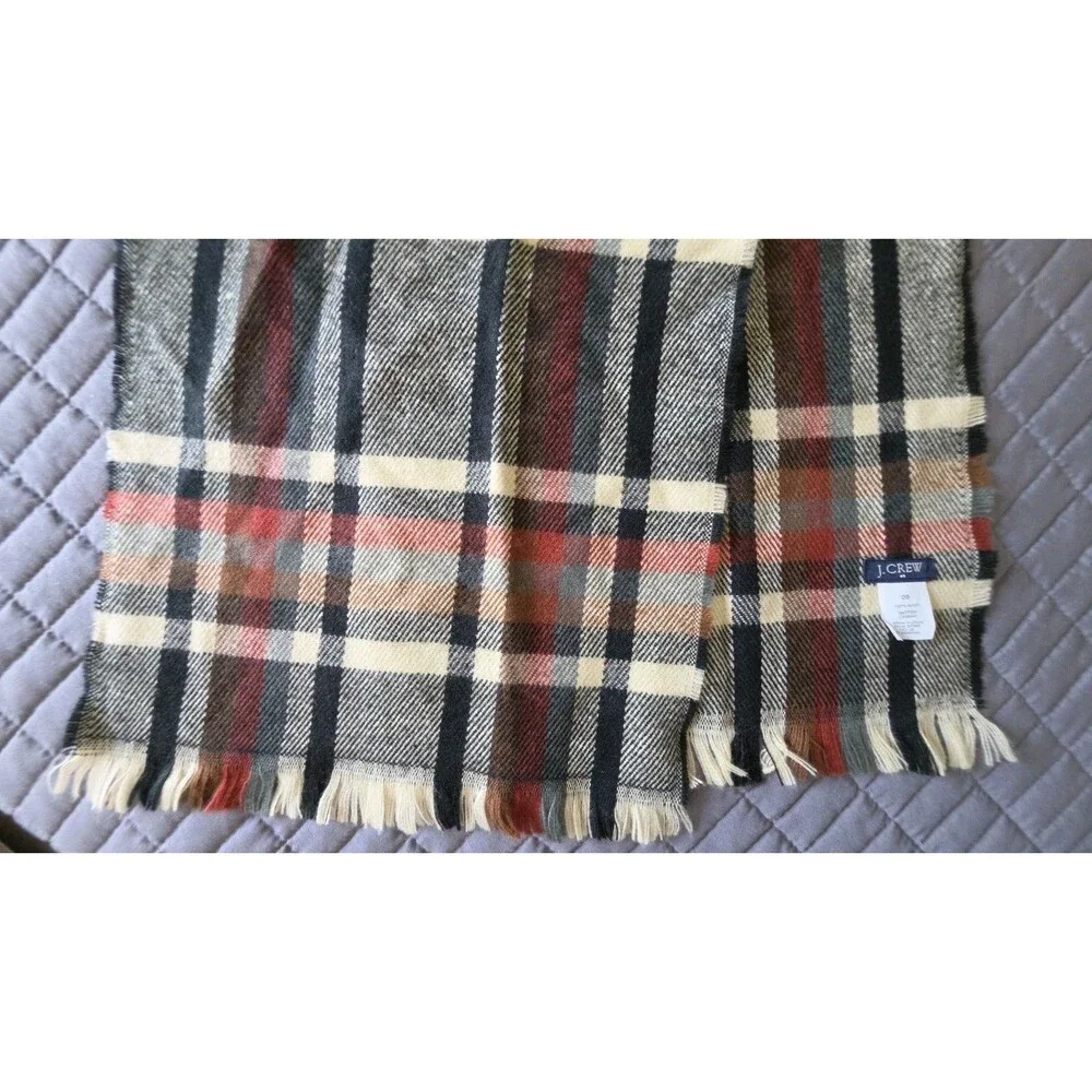 J. Crew Large Plaid Scarf @ 72” x 12”